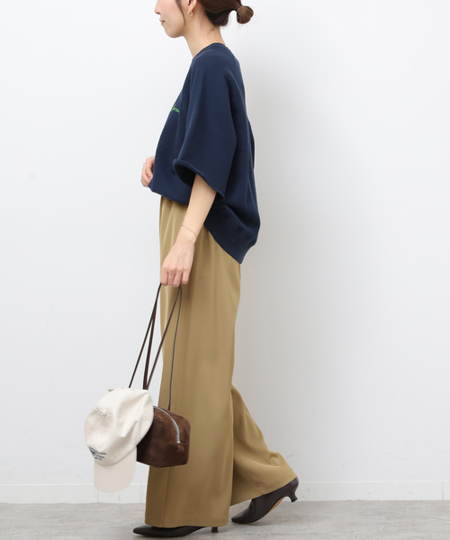 JOURNAL STANDARD relume（ジャーナルスタンダード　レリューム）の「［26SS新作］ウォッシャブルヘビーツイルイージーワイド（その他パンツ・レディース・ベージュ/ブラック/チャコールグレー/ホワイト・36/38）」の11枚目の写真