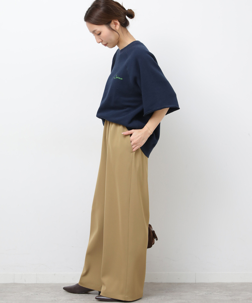 JOURNAL STANDARD relume（ジャーナルスタンダード　レリューム）の「［26SS新作］ウォッシャブルヘビーツイルイージーワイド（その他パンツ・レディース・ベージュ/ブラック/チャコールグレー/ホワイト・36/38）」の12枚目の写真