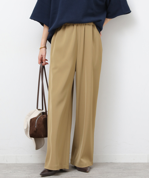 JOURNAL STANDARD relume（ジャーナルスタンダード　レリューム）の「［26SS新作］ウォッシャブルヘビーツイルイージーワイド（その他パンツ・レディース・ベージュ/ブラック/チャコールグレー/ホワイト・36/38）」の14枚目の写真