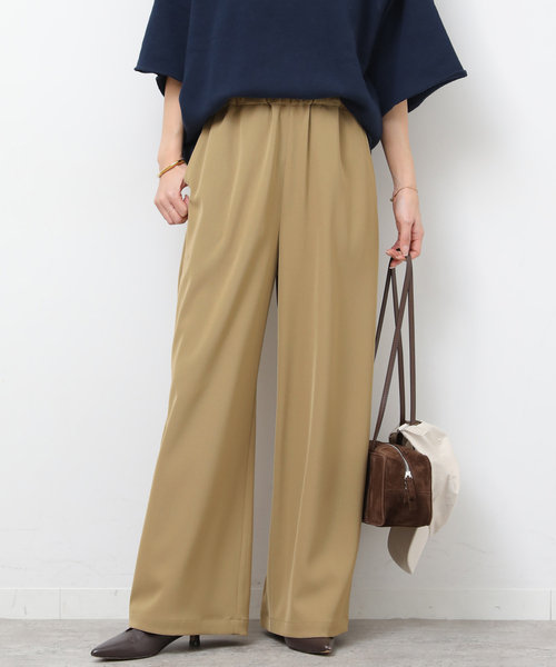 JOURNAL STANDARD relume（ジャーナルスタンダード　レリューム）の「［26SS新作］ウォッシャブルヘビーツイルイージーワイド（その他パンツ・レディース・ベージュ/ブラック/チャコールグレー/ホワイト・36/38）」の15枚目の写真