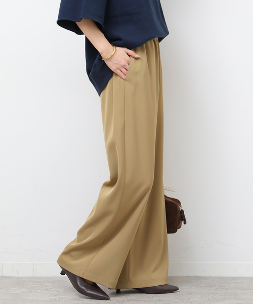 JOURNAL STANDARD relume（ジャーナルスタンダード　レリューム）の「［26SS新作］ウォッシャブルヘビーツイルイージーワイド（その他パンツ・レディース・ベージュ/ブラック/チャコールグレー/ホワイト・36/38）」の17枚目の写真