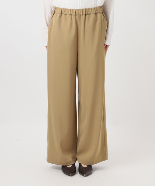 JOURNAL STANDARD relume（ジャーナルスタンダード　レリューム）の「［26SS新作］ウォッシャブルヘビーツイルイージーワイド（その他パンツ・レディース・ブラック/チャコールグレー/ホワイト/ベージュ・36/38）」の12枚目の写真