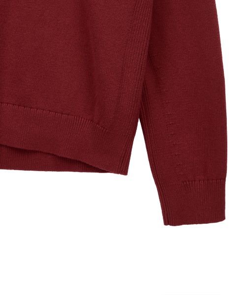 NOIRER（ノイア）の「カシミヤコットンディープVネックニット（レッド）（ニット/セーター・メンズ・その他・48/50/52）」の5枚目の写真