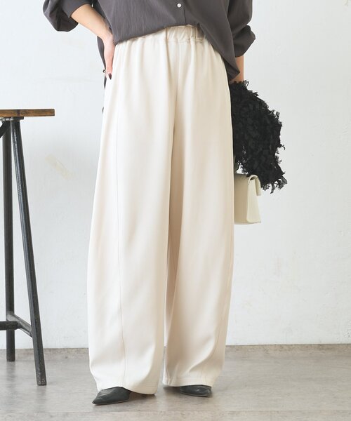 Jena espace merveilleux(ジェナ エスパスメルヴェイユ)の「【美シルエット】カーブラインイージーパンツ(その他パンツ・レディース・アイボリー/グレー・FREE)」の7枚目の写真
