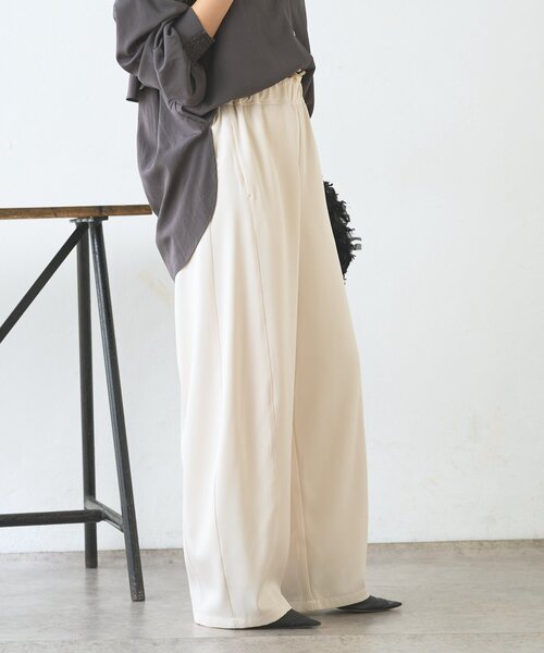 Jena espace merveilleux(ジェナ エスパスメルヴェイユ)の「【美シルエット】カーブラインイージーパンツ(その他パンツ・レディース・アイボリー/グレー・FREE)」の12枚目の写真