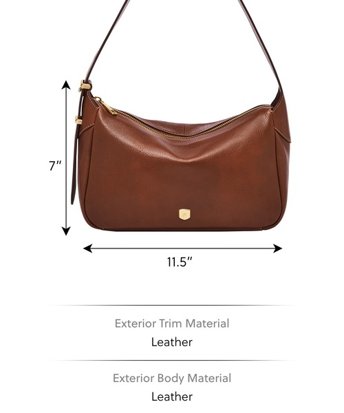 FOSSIL(フォッシル)の「フォッシル 肩かけバッグ レディース レザー ブラウン スマホ収納可 ZB11186212(ショルダーバッグ・レディース・ブラウン・FREE)」の6枚目の写真
