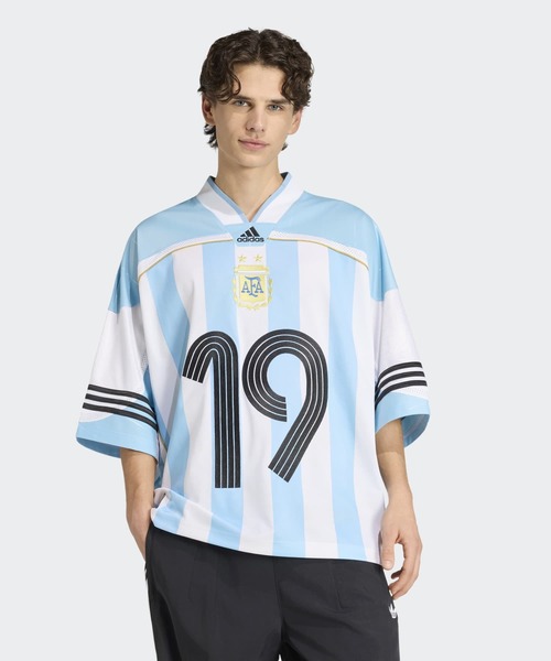 adidas(アディダス)の「ブリングバック リミックス アルゼンチン ジャージ / アディダスオリジナルス adidas Originals(Tシャツ/カットソー・メンズ・ブルー・X-SMALL/X-LARGE/SMALL/MEDIUM/LARGE/3XL/XX-LARGE)」の8枚目の写真