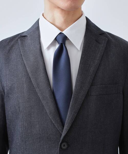 THE SHOP TK （ザ ショップ ティーケー ）の「鹿の子 ネクタイ 【洗濯機OK】（ネクタイ・メンズ・グレー系/ネイビー系/ブルー系/ネイビー/ブルー/ベビーピンク・00）」の9枚目の写真