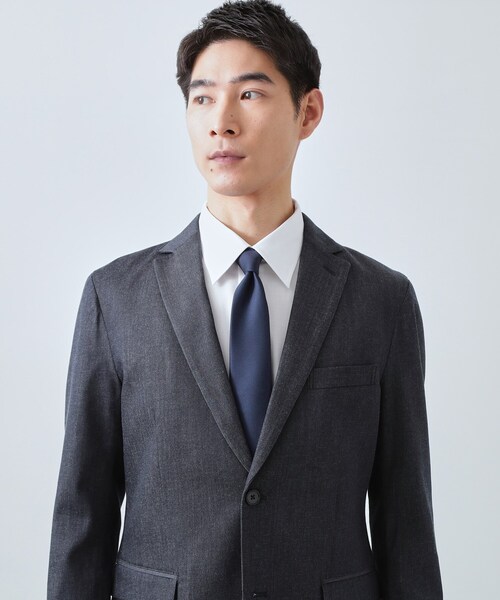 THE SHOP TK （ザ ショップ ティーケー ）の「鹿の子 ネクタイ 【洗濯機OK】（ネクタイ・メンズ・グレー系/ネイビー系/ブルー系/ネイビー/ブルー/ベビーピンク・00）」の10枚目の写真