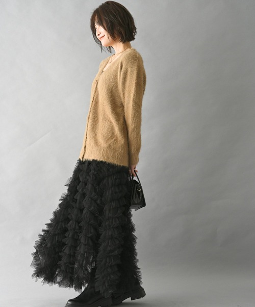 Ehre style（エーレスタイル）の「大人の綺麗フリル 華映え休日に（スカート・レディース・ブラック・FREE）」の11枚目の写真