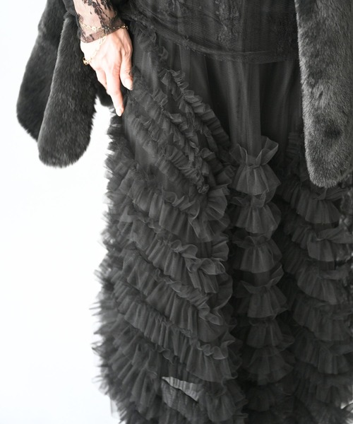 Ehre style（エーレスタイル）の「大人の綺麗フリル 華映え休日に（スカート・レディース・ブラック・FREE）」の17枚目の写真