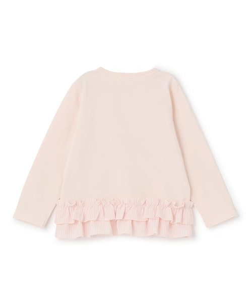 KP（ケーピー）の「mimiちゃん 段フリル長袖チュニック（Tシャツ/カットソー・キッズ・サックスブルー/ピンク・90cm/130cm/100cm/110cm/120cm）」の11枚目の写真
