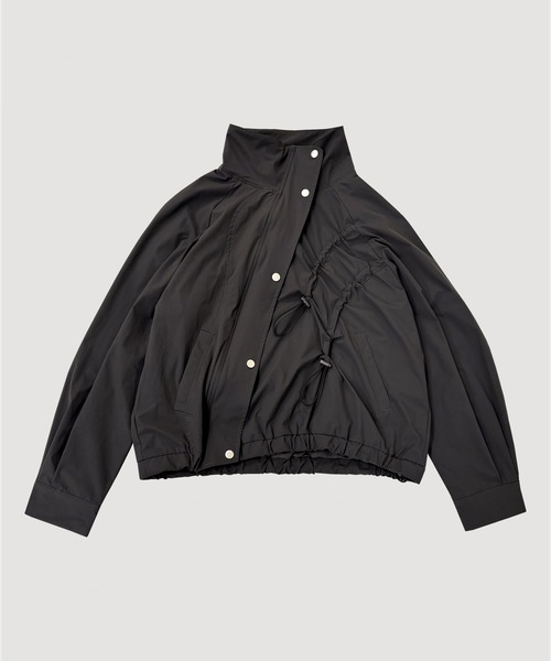 VIAVANDA(ヴィアヴァンダ)の「DRAWSTRING TRACK JACKET(その他アウター・レディース・チャコール/アイボリー・FREE)」の11枚目の写真