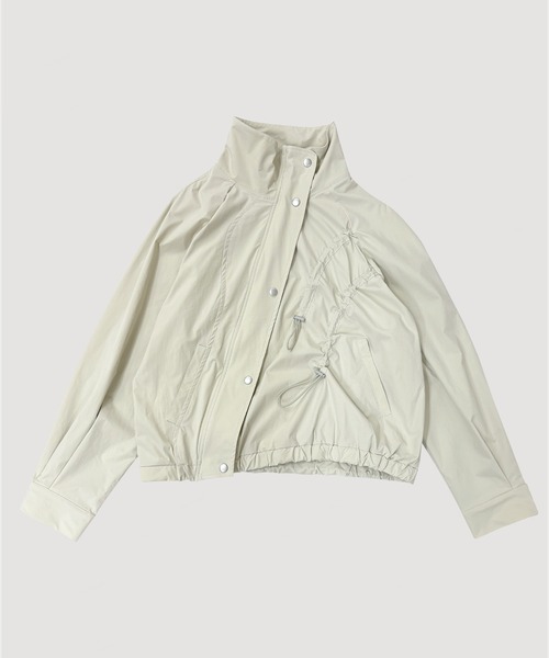 VIAVANDA(ヴィアヴァンダ)の「DRAWSTRING TRACK JACKET(その他アウター・レディース・チャコール/アイボリー・FREE)」の22枚目の写真