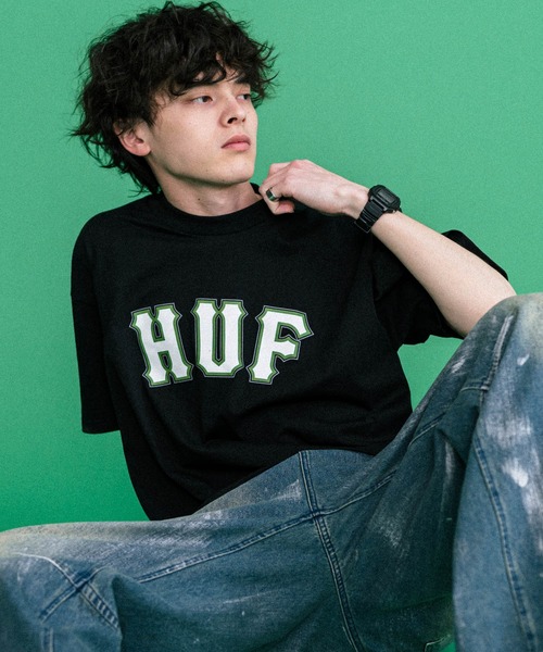 HUF（ハフ）の「新色追加 HUF ハフ オーバーサイズアソートプリント半袖Tシャツ（Tシャツ/カットソー・メンズ・A/I/D/C/F/E/G/B/M/L/K/N/J/H/O/P/U/T/Q/S/R・XL/M/L）」の2枚目の写真