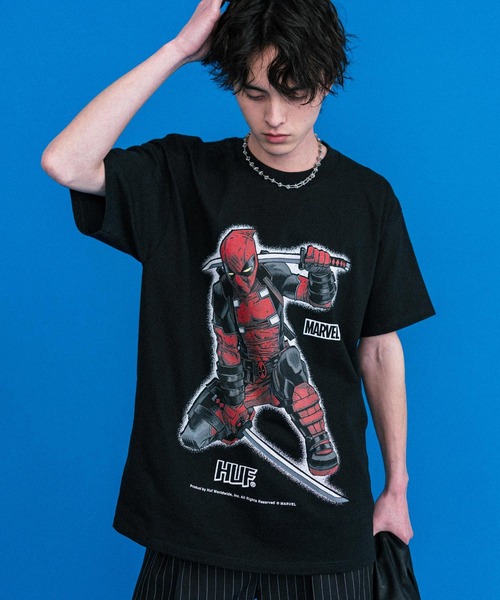 HUF（ハフ）の「新色追加 HUF ハフ オーバーサイズアソートプリント半袖Tシャツ（Tシャツ/カットソー・メンズ・A/I/D/C/F/E/G/B/M/L/K/N/J/H/O/P/U/T/Q/S/R・XL/M/L）」の5枚目の写真