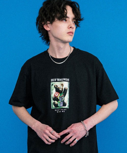 HUF（ハフ）の「新色追加 HUF ハフ オーバーサイズアソートプリント半袖Tシャツ（Tシャツ/カットソー・メンズ・A/I/D/C/F/E/G/B/M/L/K/N/J/H/O/P/U/T/Q/S/R・XL/M/L）」の16枚目の写真