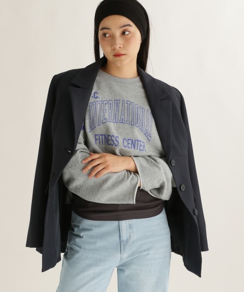 studio CLIP（スタディオクリップ）の「【daily CLIP】ペプラムジャケット（テーラードジャケット・レディース・ネイビー/カーキ・LARGE/MEDIUM）」の2枚目の写真