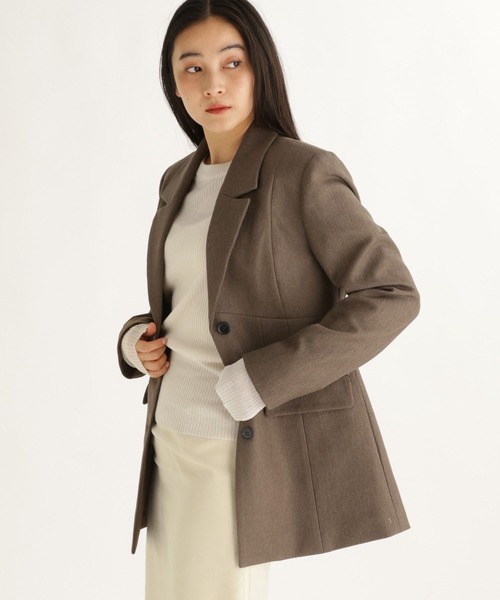 studio CLIP（スタディオクリップ）の「【daily CLIP】ペプラムジャケット（テーラードジャケット・レディース・ネイビー/カーキ・LARGE/MEDIUM）」の4枚目の写真