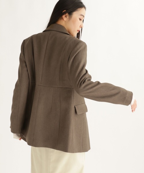 studio CLIP（スタディオクリップ）の「【daily CLIP】ペプラムジャケット（テーラードジャケット・レディース・ネイビー/カーキ・LARGE/MEDIUM）」の5枚目の写真