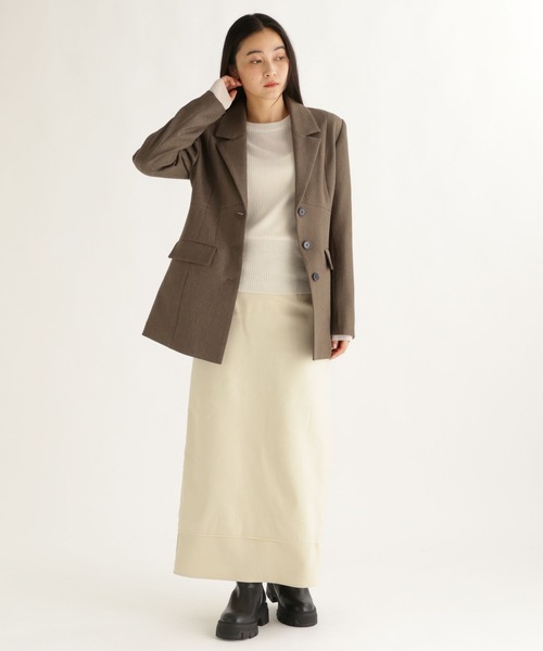 studio CLIP（スタディオクリップ）の「【daily CLIP】ペプラムジャケット（テーラードジャケット・レディース・ネイビー/カーキ・LARGE/MEDIUM）」の6枚目の写真