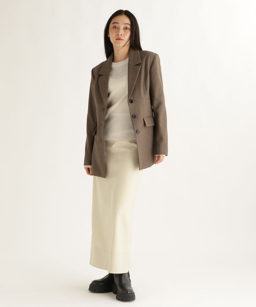 studio CLIP（スタディオクリップ）の「【daily CLIP】ペプラムジャケット（テーラードジャケット・レディース・ネイビー/カーキ・LARGE/MEDIUM）」の7枚目の写真