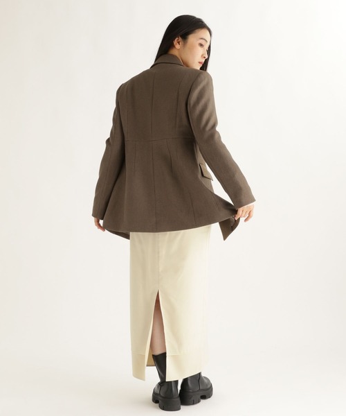 studio CLIP（スタディオクリップ）の「【daily CLIP】ペプラムジャケット（テーラードジャケット・レディース・ネイビー/カーキ・LARGE/MEDIUM）」の9枚目の写真