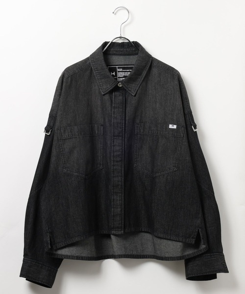 HEREIAM（ヘレイアム）の「【HEREIAM】MIDデニムシャツ（シャツ/ブラウス・レディース・ブラック/インディゴブルー・FREE）」の22枚目の写真