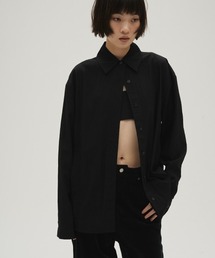 シャツ+ブラウス(長袖+七分) TODAYFUL  Brush Boyfriend Shirts レディス 開襟七分袖ブラウス FB4039L－16 ブラック| 作業服