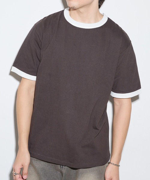 Healthknit(ヘルスニット)の「【Healthknit】26SS TOMPKINS Jersey Ringer Crewneck S/S 217※(Tシャツ/カットソー・メンズ・ネイビー/ホワイト/ブラック/ヘザーグレー・M/L/XL)」の1枚目の写真