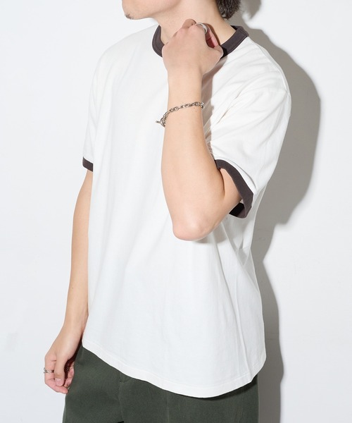 Healthknit(ヘルスニット)の「【Healthknit】26SS TOMPKINS Jersey Ringer Crewneck S/S 217※(Tシャツ/カットソー・メンズ・ネイビー/ホワイト/ブラック/ヘザーグレー・M/L/XL)」の18枚目の写真