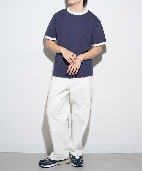 Healthknit(ヘルスニット)の「【Healthknit】26SS TOMPKINS Jersey Ringer Crewneck S/S 217※(Tシャツ/カットソー・メンズ・ネイビー/ホワイト/ブラック/ヘザーグレー・M/L/XL)」の12枚目の写真
