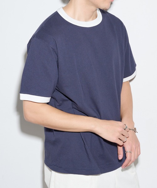 Healthknit(ヘルスニット)の「【Healthknit】26SS TOMPKINS Jersey Ringer Crewneck S/S 217※(Tシャツ/カットソー・メンズ・ネイビー/ホワイト/ブラック/ヘザーグレー・M/L/XL)」の8枚目の写真