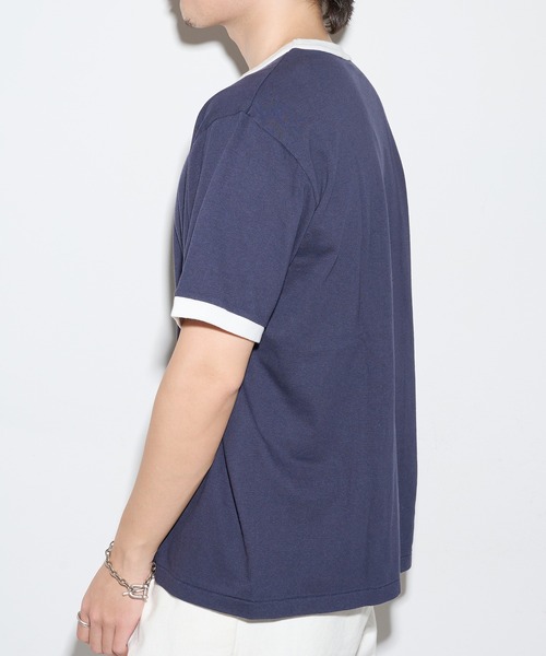 Healthknit(ヘルスニット)の「【Healthknit】26SS TOMPKINS Jersey Ringer Crewneck S/S 217※(Tシャツ/カットソー・メンズ・ネイビー/ホワイト/ブラック/ヘザーグレー・M/L/XL)」の9枚目の写真