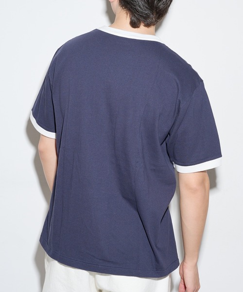 Healthknit(ヘルスニット)の「【Healthknit】26SS TOMPKINS Jersey Ringer Crewneck S/S 217※(Tシャツ/カットソー・メンズ・ネイビー/ホワイト/ブラック/ヘザーグレー・M/L/XL)」の10枚目の写真