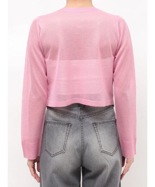 LAGUNAMOON（ラグナムーン）の「メタルボタンシアーニットカーディガン（カーディガン/ボレロ・レディース・グレー/ライトブルー/ピンク/ホワイト・FREE）」の6枚目の写真