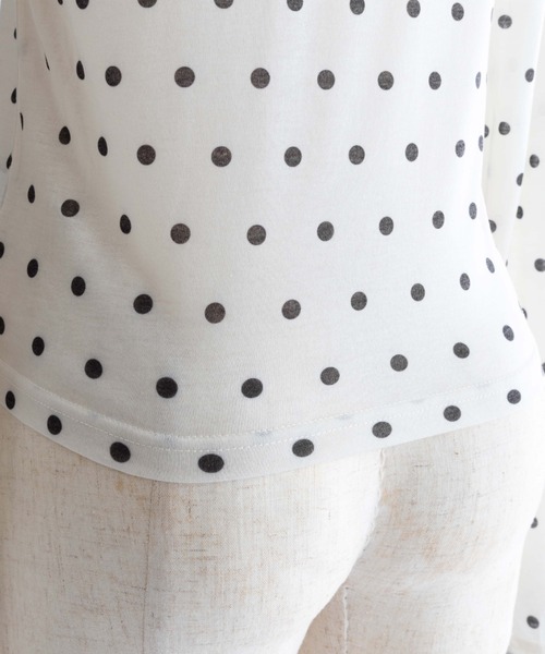 EN NEUME（エンノイム）の「Sheer Dotted Crewneck Long Tee（Tシャツ/カットソー・レディース・オフホワイト/グレー・FREE）」の21枚目の写真