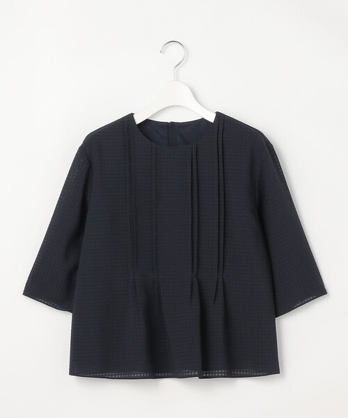 J.PRESS(ジェイプレス)の「シアーブロックチェック カットソー(Tシャツ/カットソー・レディース・ネイビー系/グレー系・LARGE/MEDIUM)」の7枚目の写真