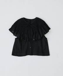 conges payes ADIEU TRISTESSE | モスリンハンドタックカラージレ(ベスト)