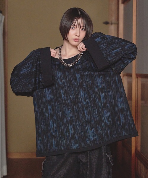 狐独(コドク)の「2wayフレアスリーブロンT(Tシャツ/カットソー・メンズ・ブラック/ダークブルー・LARGE/MEDIUM)」の18枚目の写真
