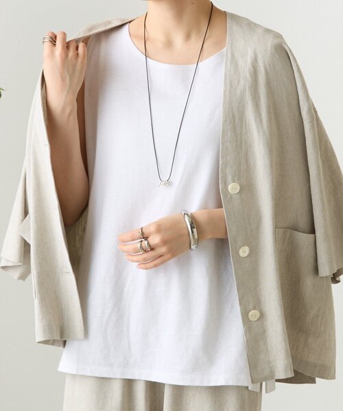 BEARDSLEY(ビアズリー)の「コットンスラブタンクトップ(キャミソール・レディース・ネイビー/モカ/ホワイト/ブラック/オレンジ/ベージュ・FREE)」の1枚目の写真