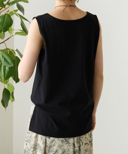 BEARDSLEY(ビアズリー)の「コットンスラブタンクトップ(キャミソール・レディース・ネイビー/モカ/ホワイト/ブラック/オレンジ/ベージュ・FREE)」の15枚目の写真