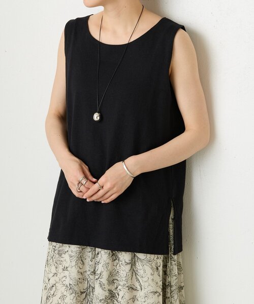 BEARDSLEY(ビアズリー)の「コットンスラブタンクトップ(キャミソール・レディース・ネイビー/モカ/ホワイト/ブラック/オレンジ/ベージュ・FREE)」の19枚目の写真