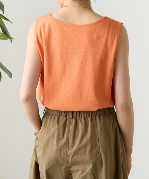 BEARDSLEY(ビアズリー)の「コットンスラブタンクトップ(キャミソール・レディース・ネイビー/モカ/ホワイト/ブラック/オレンジ/ベージュ・FREE)」の9枚目の写真