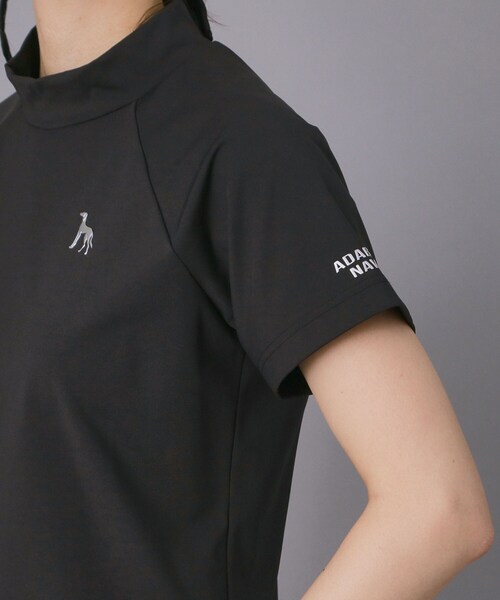 adabat（アダバット）の「【ADABAT NAVY】クールナイロンモックT（Tシャツ/カットソー・レディース・ブラック/ホワイト・42/40/38）」の3枚目の写真