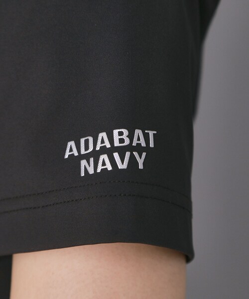 adabat（アダバット）の「【ADABAT NAVY】クールナイロンモックT（Tシャツ/カットソー・レディース・ブラック/ホワイト・42/40/38）」の4枚目の写真
