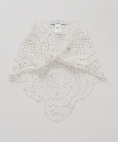 FRAMeWORK（フレームワーク）の「レースサンカクストール（ストール/ショール・レディース・ホワイト・FREE）」の10枚目の写真