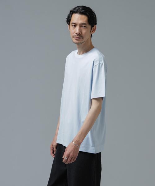 NANO universe(ナノユニバース)の「Anti Soaked(R) 汗染み防止 ライトウェイト 5.6oz ミドルシルエットTシャツ(Tシャツ/カットソー・メンズ・レッド系その他2/スモークピンク/サックスブルー/ホワイト/ボルドー/チャコール・S/M/L)」の3枚目の写真