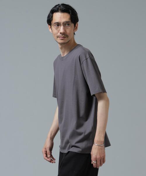 NANO universe(ナノユニバース)の「Anti Soaked(R) 汗染み防止 ライトウェイト 5.6oz ミドルシルエットTシャツ(Tシャツ/カットソー・メンズ・レッド系その他2/スモークピンク/サックスブルー/ホワイト/ボルドー/チャコール・S/M/L)」の1枚目の写真