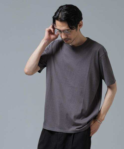 NANO universe(ナノユニバース)の「Anti Soaked(R) 汗染み防止 ライトウェイト 5.6oz ミドルシルエットTシャツ(Tシャツ/カットソー・メンズ・レッド系その他2/スモークピンク/サックスブルー/ホワイト/ボルドー/チャコール・S/M/L)」の8枚目の写真